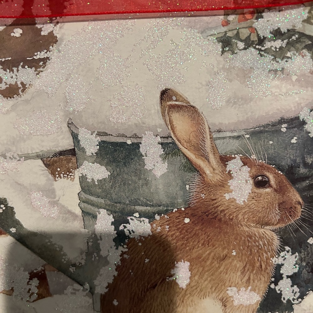 Marjolein Baskin winter bunny rabbit wall decor, Winter decor, Christmas - Picture 4 of 6